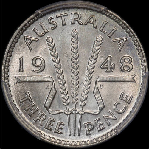 1948 Threepence Choice Unc (PCGS MS64)