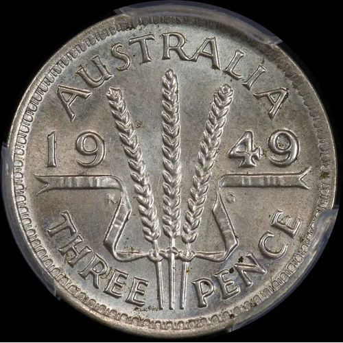 1949 Threepence Choice Unc (PCGS MS63)