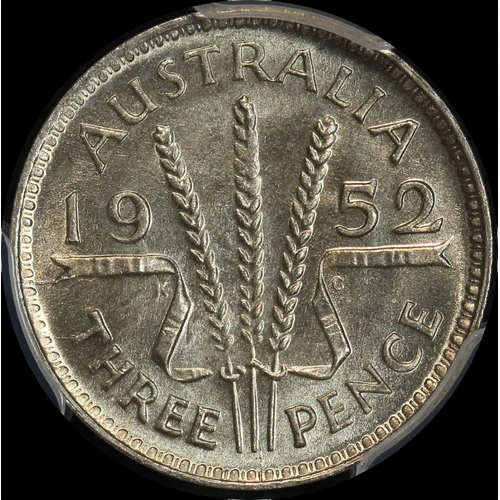 1952 Threepence Choice Unc (PCGS MS64)