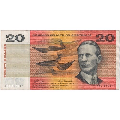 1968 $20 Note Phillips/Randall XBS First Prefix R403F good VF