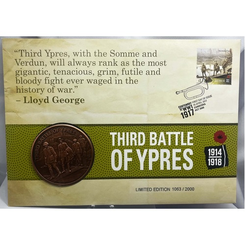 2017 Third Battle of Ypres Medallion Cover