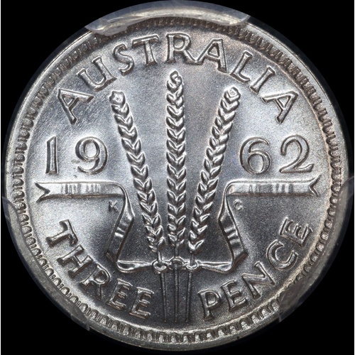 1962 Melbourne Proof Threepence PCGS PR67
