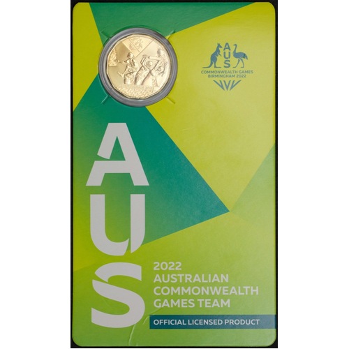 2022 Gold Plated 50 Cent Uncirculated Coin Australian Commonwealth Games Team