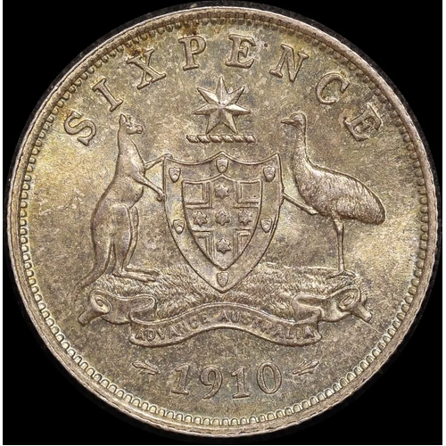 1910 Sixpence about Unc