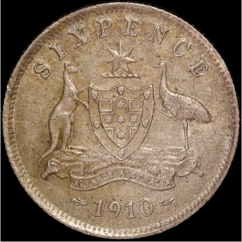 1910 Sixpence Extremely Fine