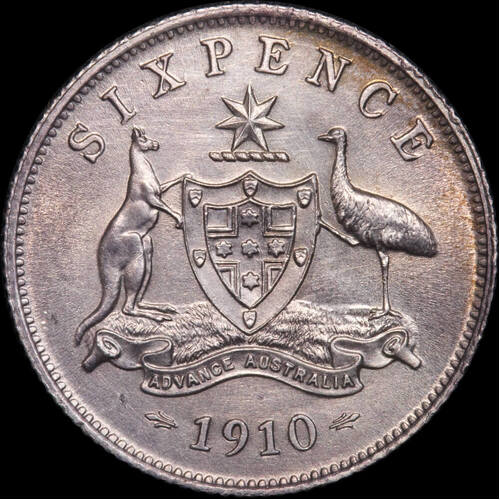1910 Sixpence Uncirculated