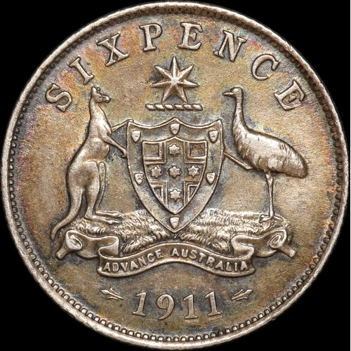 1911 Sixpence Extremely Fine
