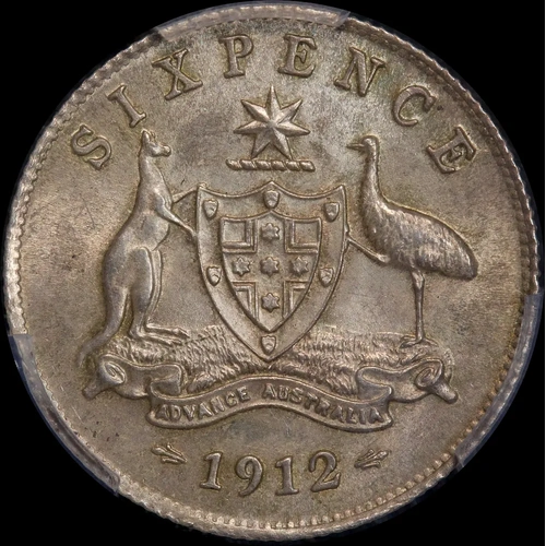 1912 Sixpence Choice Unc (PCGS MS64)