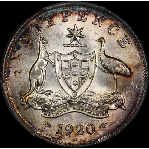 1920 Sixpence Choice Unc (PCGS MS64)