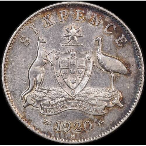 1920 Sixpence Extremely Fine
