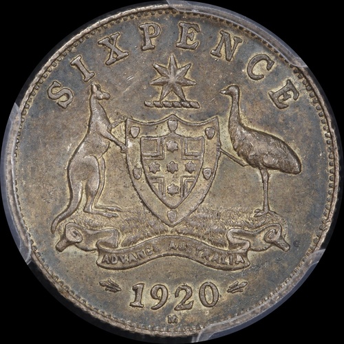 1920 Sixpence PCGS AU53
