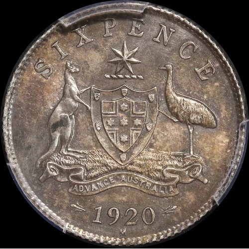 1920 Sixpence Uncirculated (PCGS MS62)