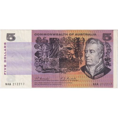 1967 $5 Note NAA First Prefix Coombs/Randall R202F Extremely Fine