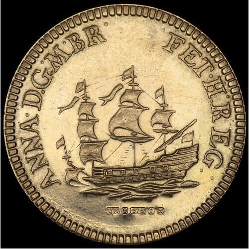 Johnson Matthey 1974 9ct Gold Reproduction Queen Anne Touch Piece