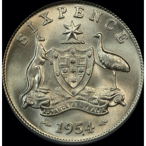 1954 Sixpence Gem Unc (PCGS MS65)
