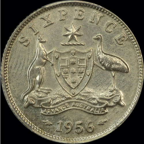 1956 Melbourne Proof Sixpence PCGS PR65