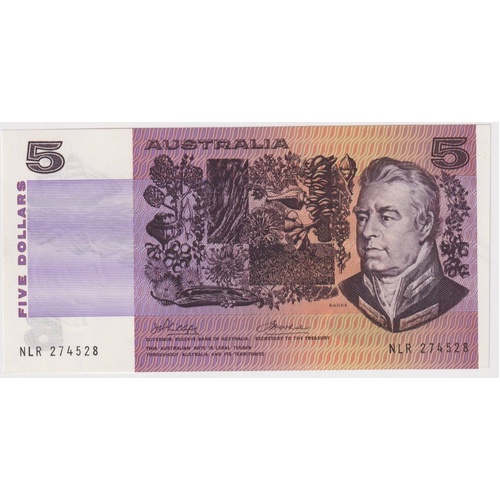 1974 $5 Note Australia Phillips/Wheeler R205 Uncirculated