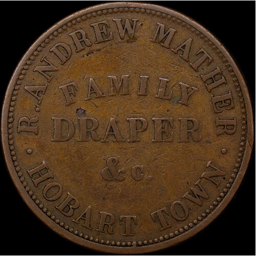 Undated Mather¬†Copper Penny Token¬†A#357 good Fine