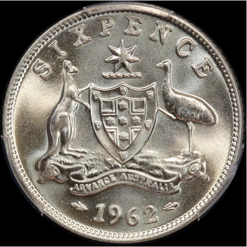 1962 Sixpence Gem Unc (PCGS MS67)