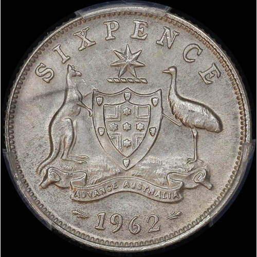 1962 Sixpence Gem Unc (PCGS MS66)