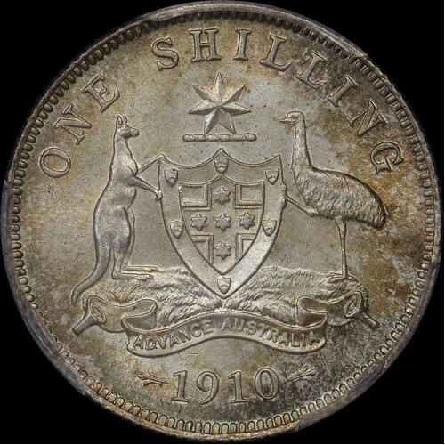 1910 Shilling Choice Unc (PCGS MS64)