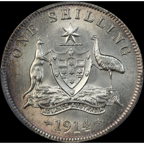 1914 Shilling Choice Unc (PCGS MS63)