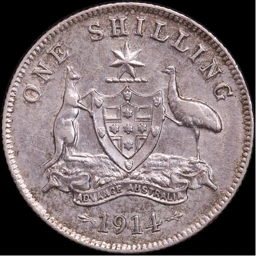 1914 Shilling Extremely Fine