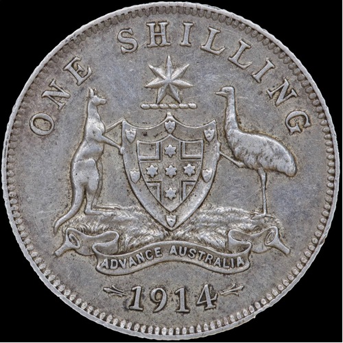 1914 Shilling Very Fine