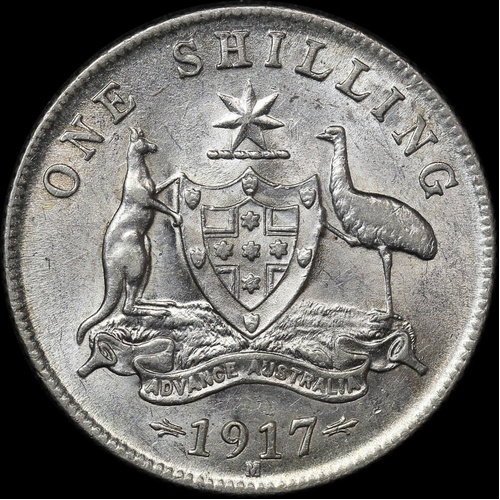1917 Shilling good EF