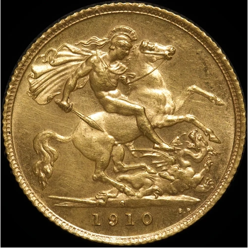 1910 Sydney Edward VII Half Sovereign about Uncirculated
