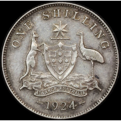1924 Shilling good VF