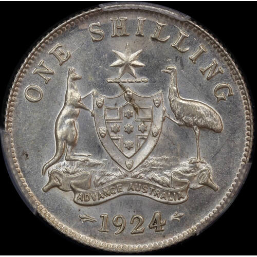 1924 Shilling Uncirculated (PCGS MS62)