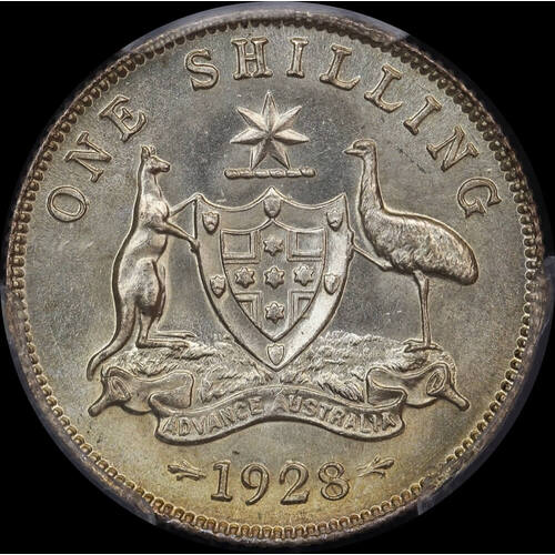1928 Shilling Choice Unc (PCGS MS64)