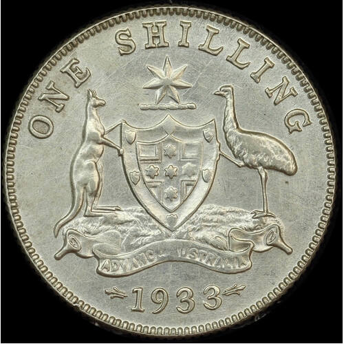 1933 Shilling about Unc