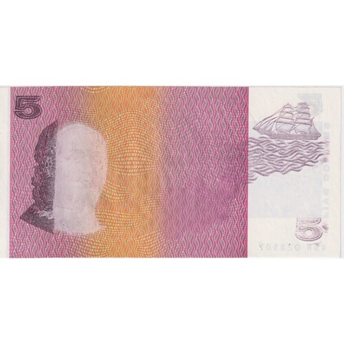 1990 $5 Note Print Error Fraser/Higgins R212 Missing 80% Intaglio Uncirculated