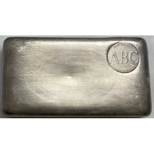ABC Bullion ca 1980's 500g Silver Cast Ingot 99.98%