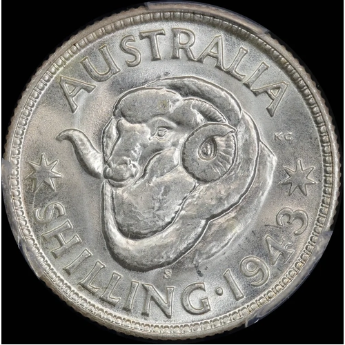 1943-S Shilling Choice Unc (PCGS MS64)
