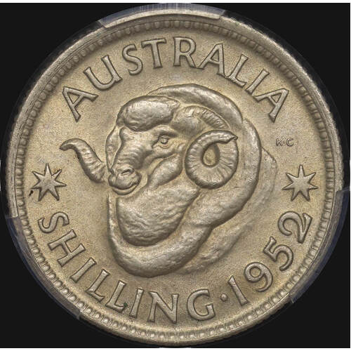 1952 Shilling PCGS MS63