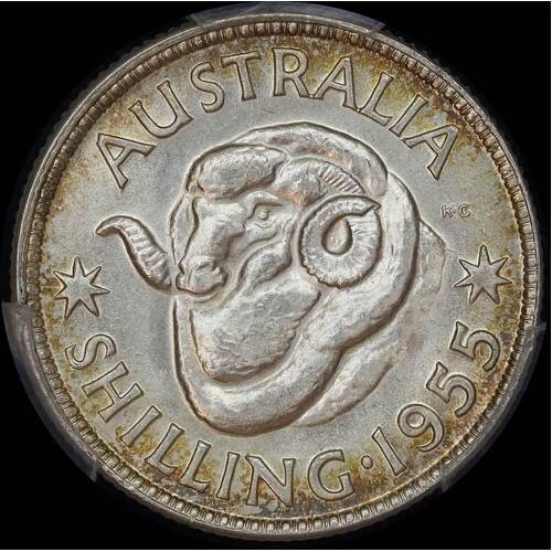 1955 Shilling Gem Unc (PCGS MS65)