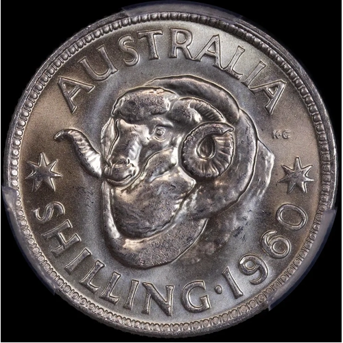 1960 Shilling Gem Unc (PCGS MS65)