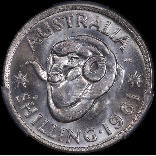 1961 Shilling Gem Unc (PCGS MS66)