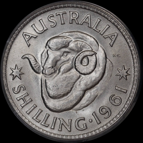 1961 Shilling Gem Unc (PCGS MS65)