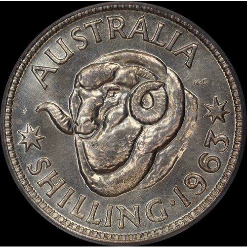 1963 Melbourne Proof Shilling PCGS PR64