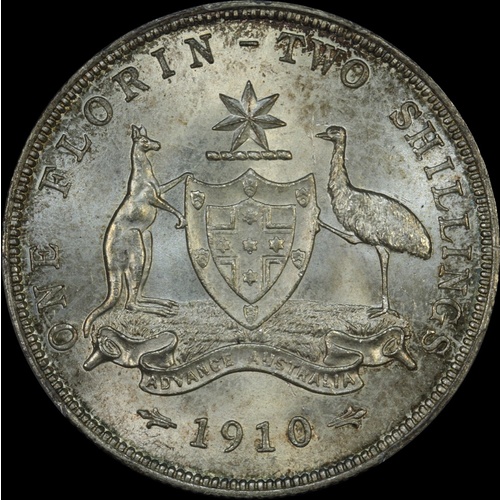 1910 Florin Choice Unc (PCGS MS63+)