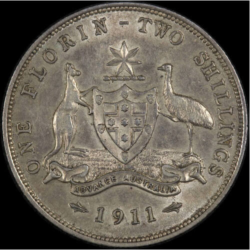 1911 Florin about EF