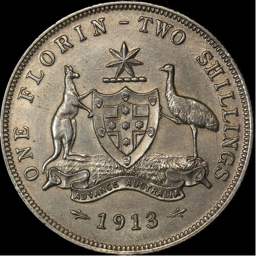 1913 Florin good EF