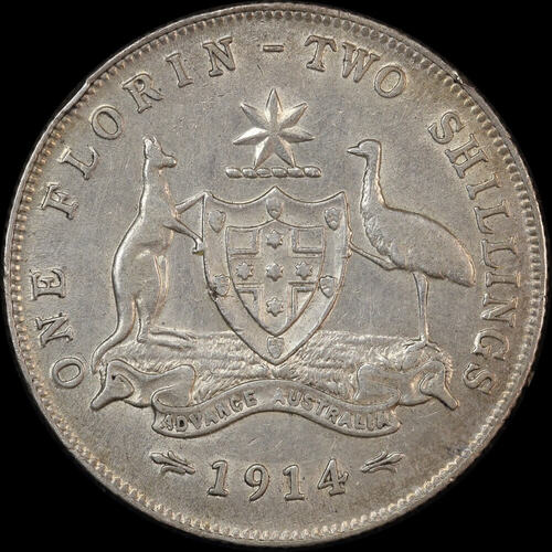 1914 Florin about VF