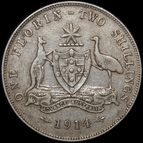1914 Florin good Fine