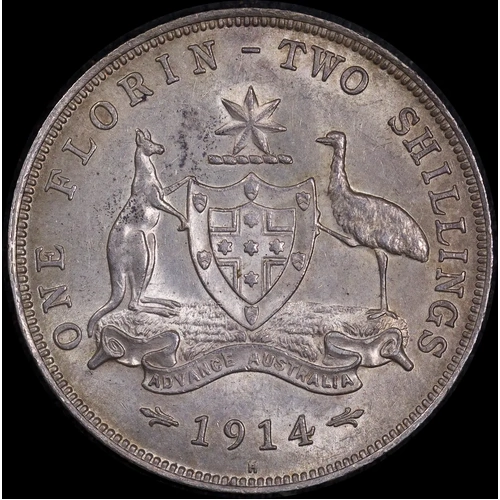 1914-H Florin about Unc