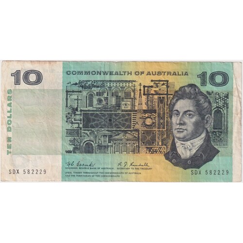 1967 $10 Note Coombs/Randall R302 Very Fine